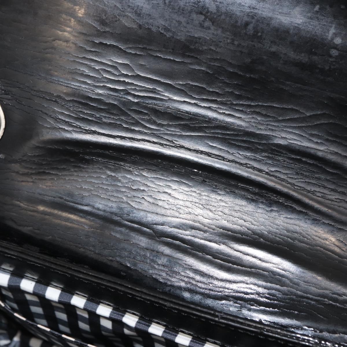 CHANEL Chain Shoulder Bag Patent leather Black Gold CC Auth bs29761