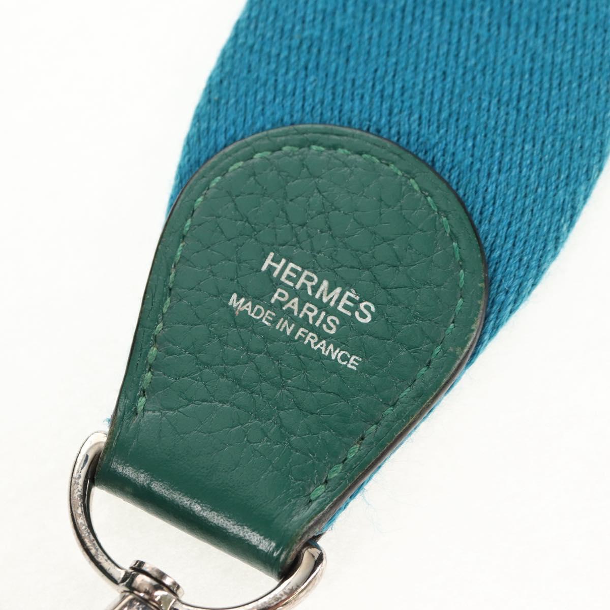 HERMES Evelyn 3 GM Shoulder Bag Leather Green Auth bs29763A