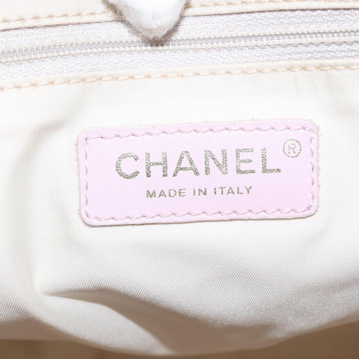 CHANEL New Travel Line Tote Bag Nylon Pink CC Auth bs29765