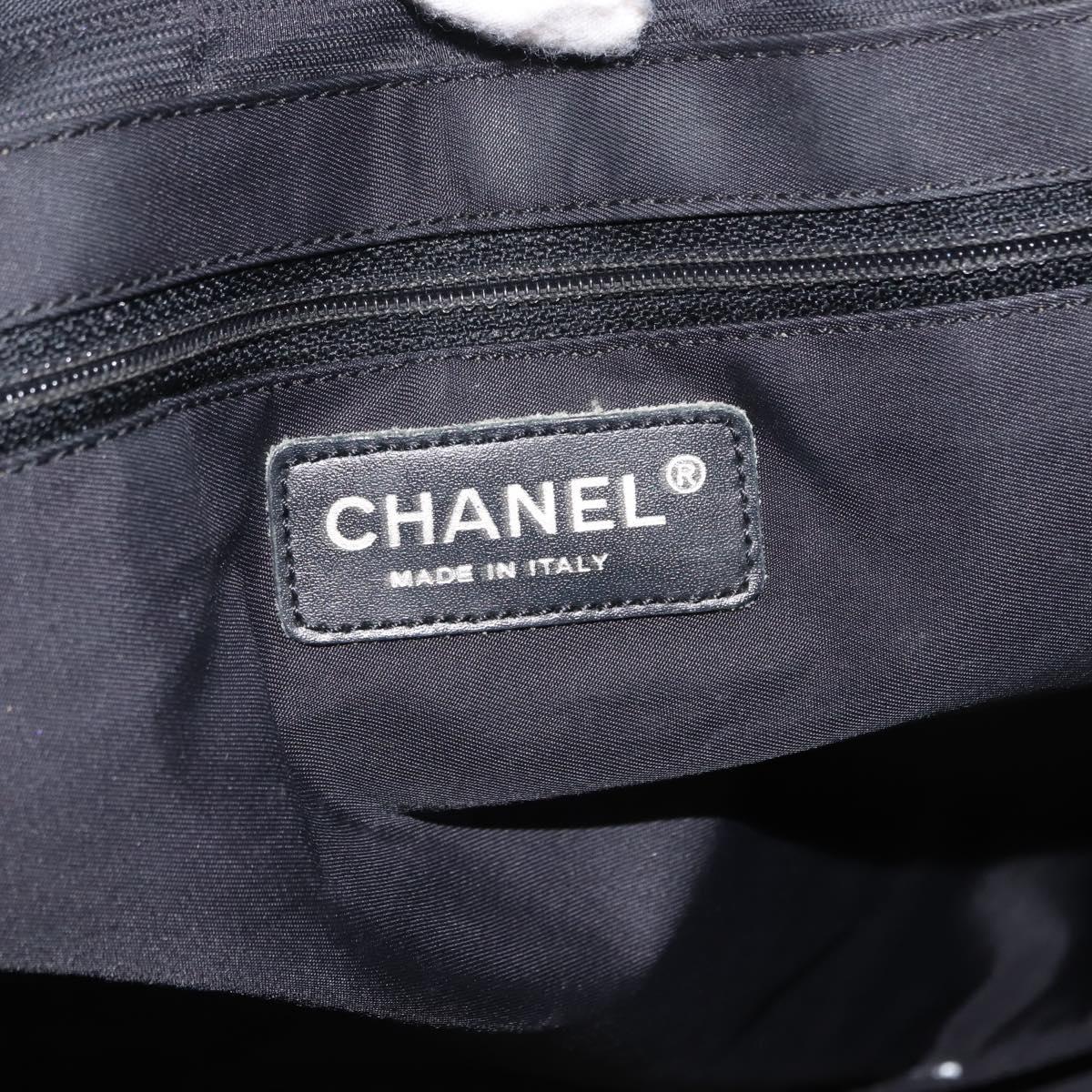CHANEL New Travel Line Tote Bag Nylon Black CC Auth bs29766