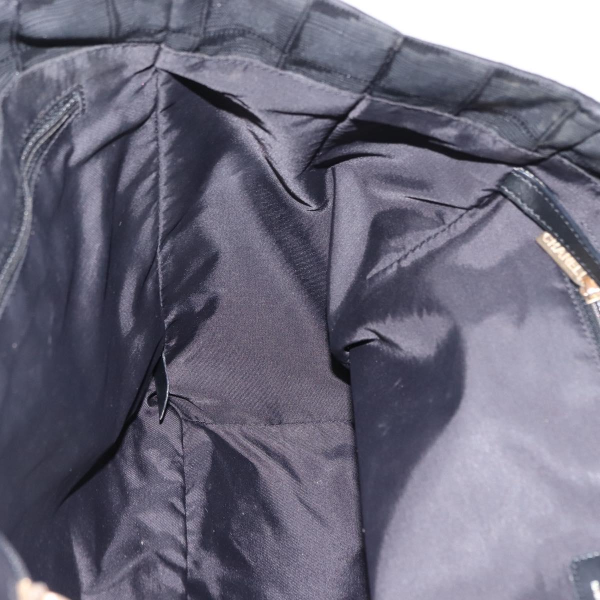 CHANEL New Travel Line Tote Bag Nylon Black CC Auth bs29766