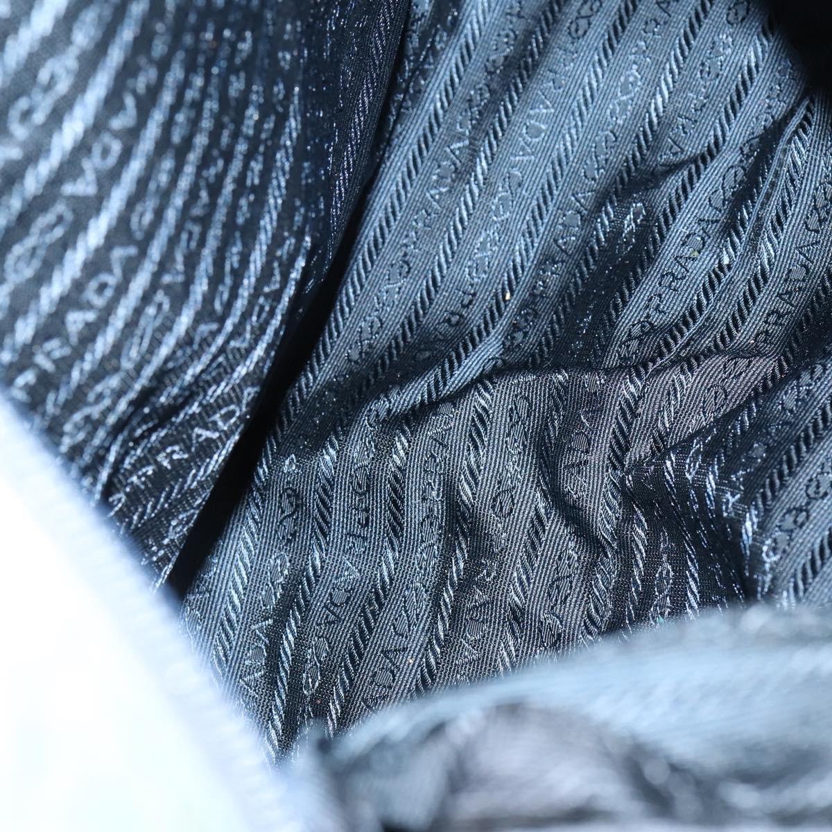 PRADA Shoulder Bag Nylon Green Silver Auth bs29768