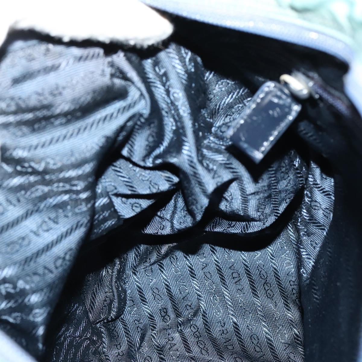 PRADA Shoulder Bag Nylon Green Silver Auth bs29768