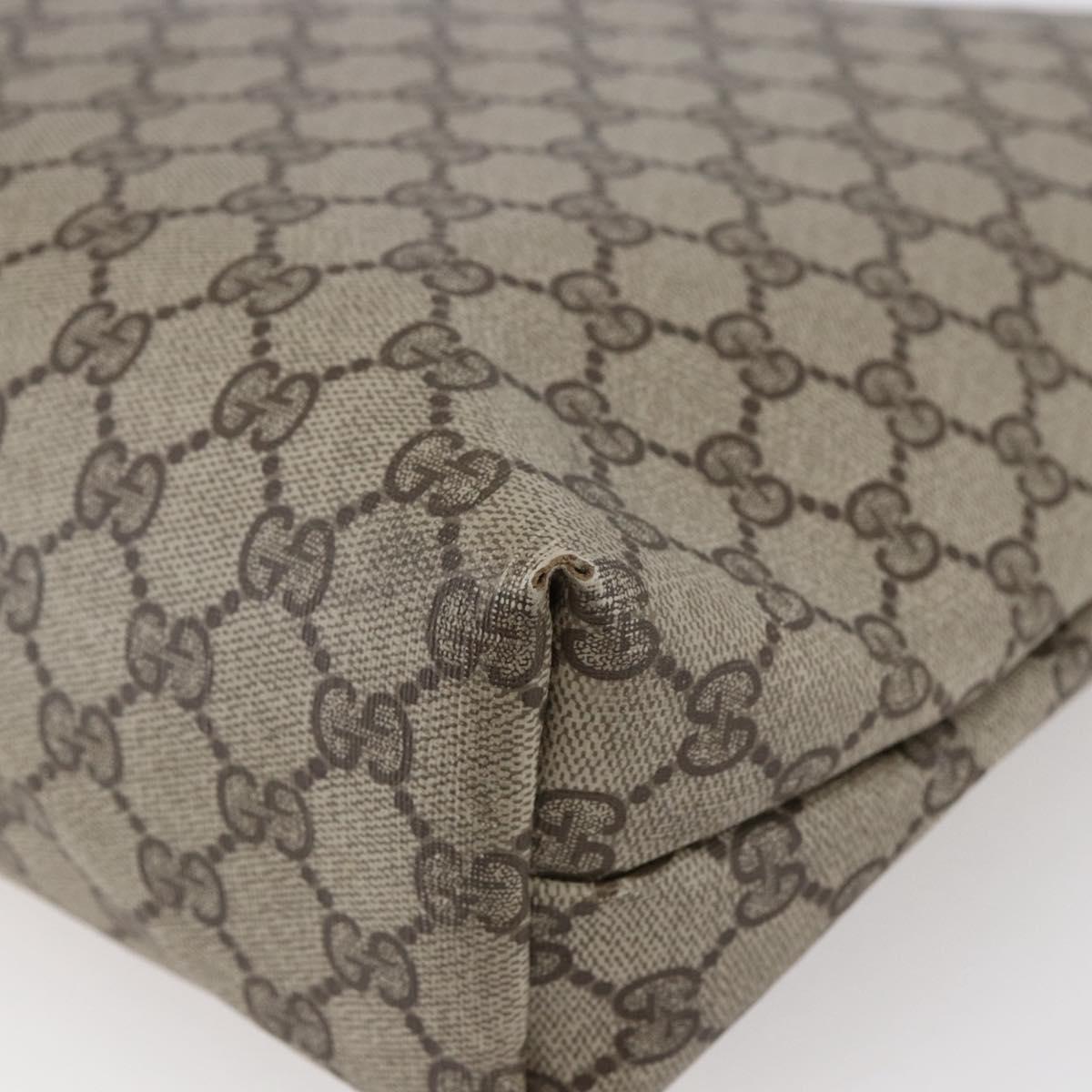 GUCCI GG Supreme Web Sherry Line Bag PVC Leather Beige 39 02 003 Auth bs29780