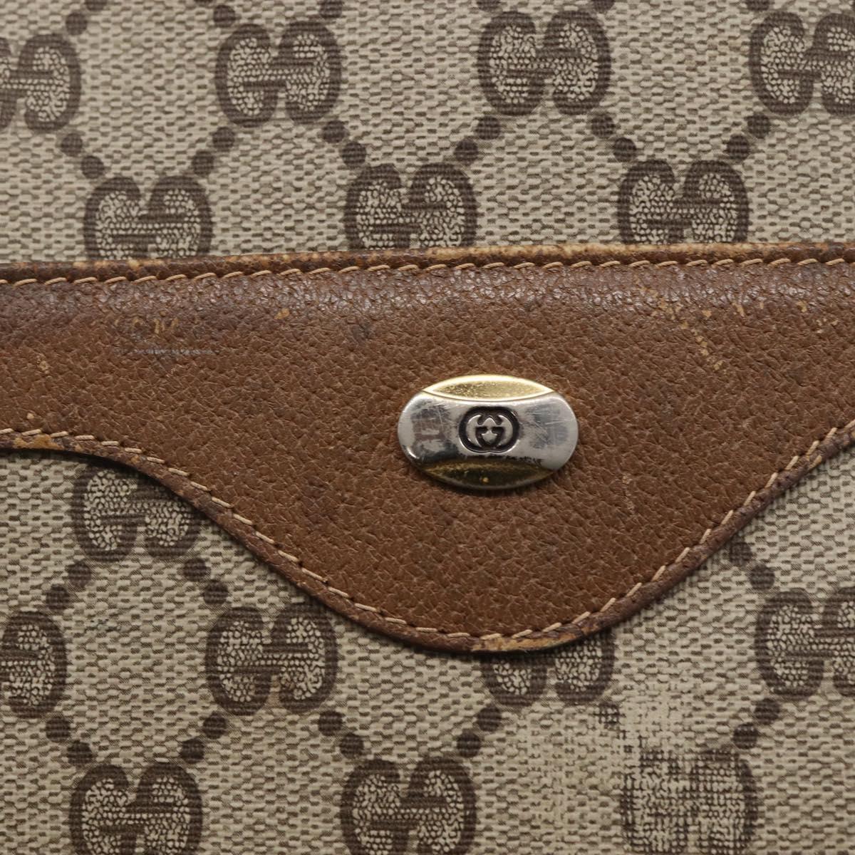 GUCCI GG Supreme Web Sherry Line Bag PVC Leather Beige 39 02 003 Auth bs29780