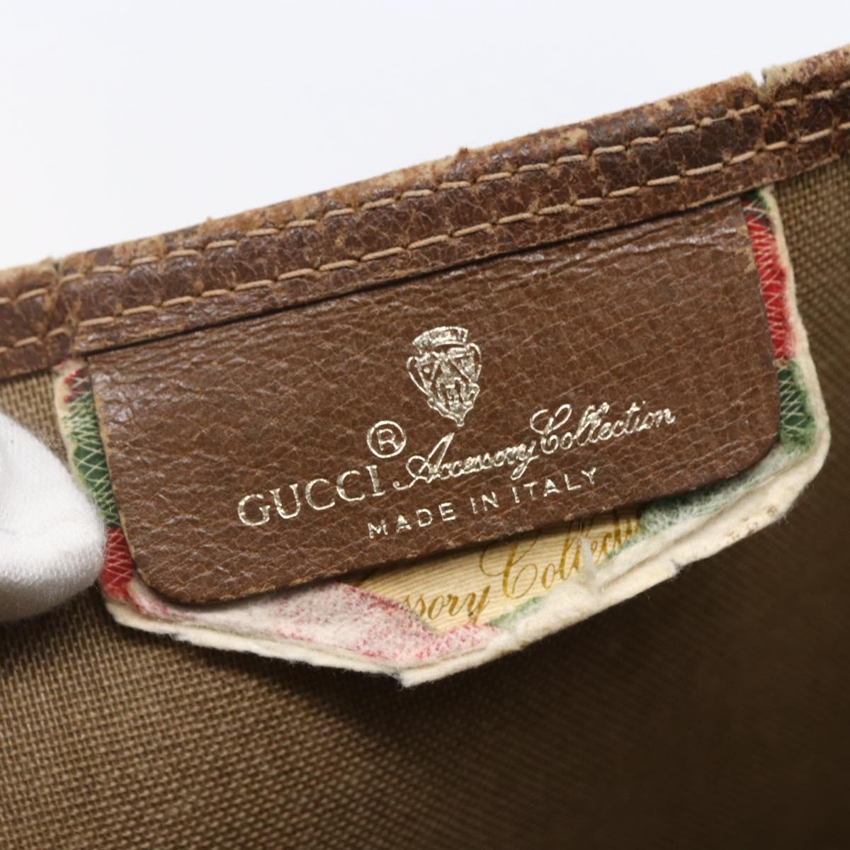 GUCCI GG Supreme Web Sherry Line Bag PVC Leather Beige 39 02 003 Auth bs29780