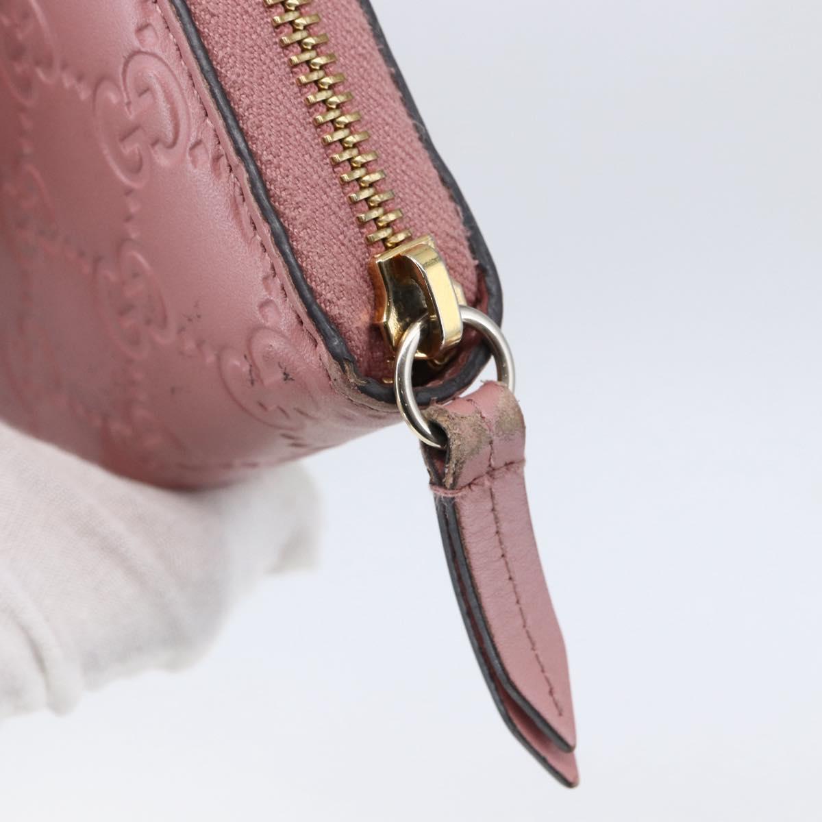 GUCCI GG Canvas Guccissima Long Wallet Leather Pink 410102 203887 Auth bs29790