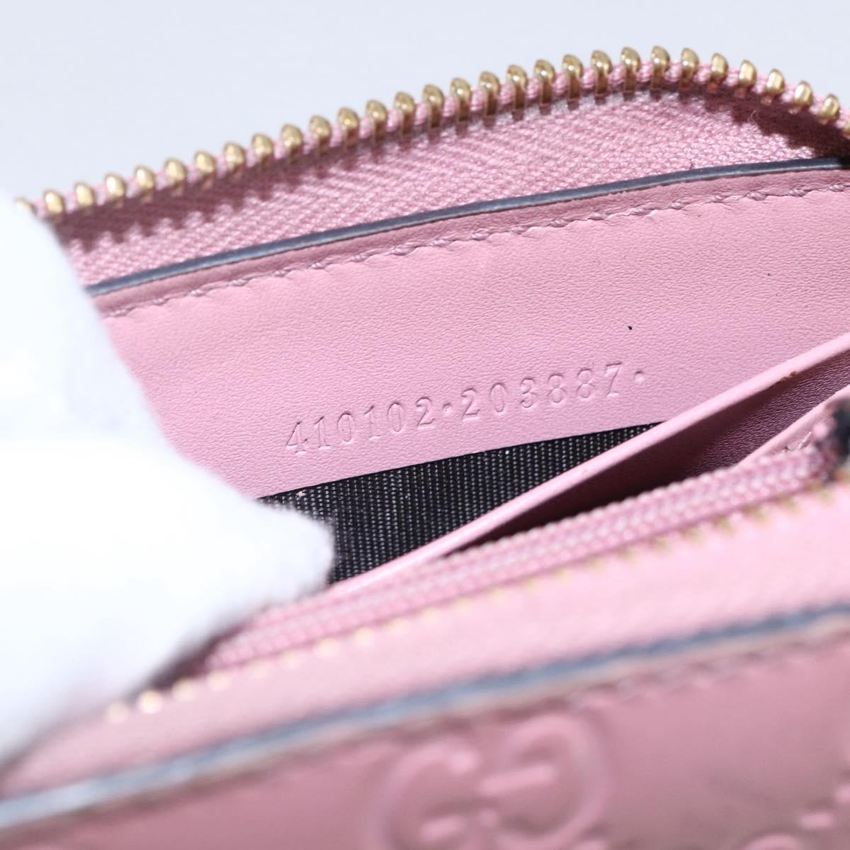 GUCCI GG Canvas Guccissima Long Wallet Leather Pink 410102 203887 Auth bs29790