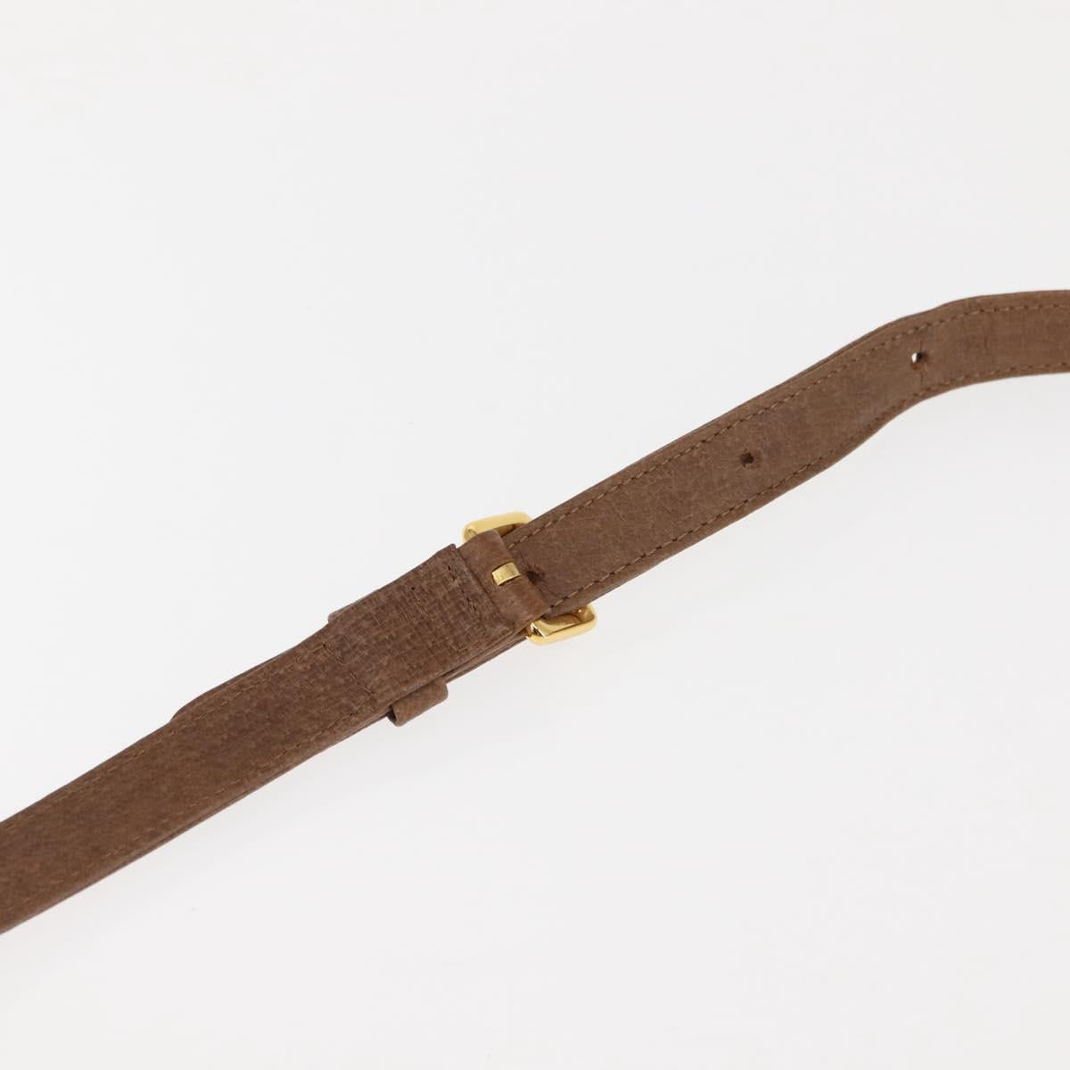 VALENTINO Hand Bag Leather 2way Brown Gold Auth bs29793