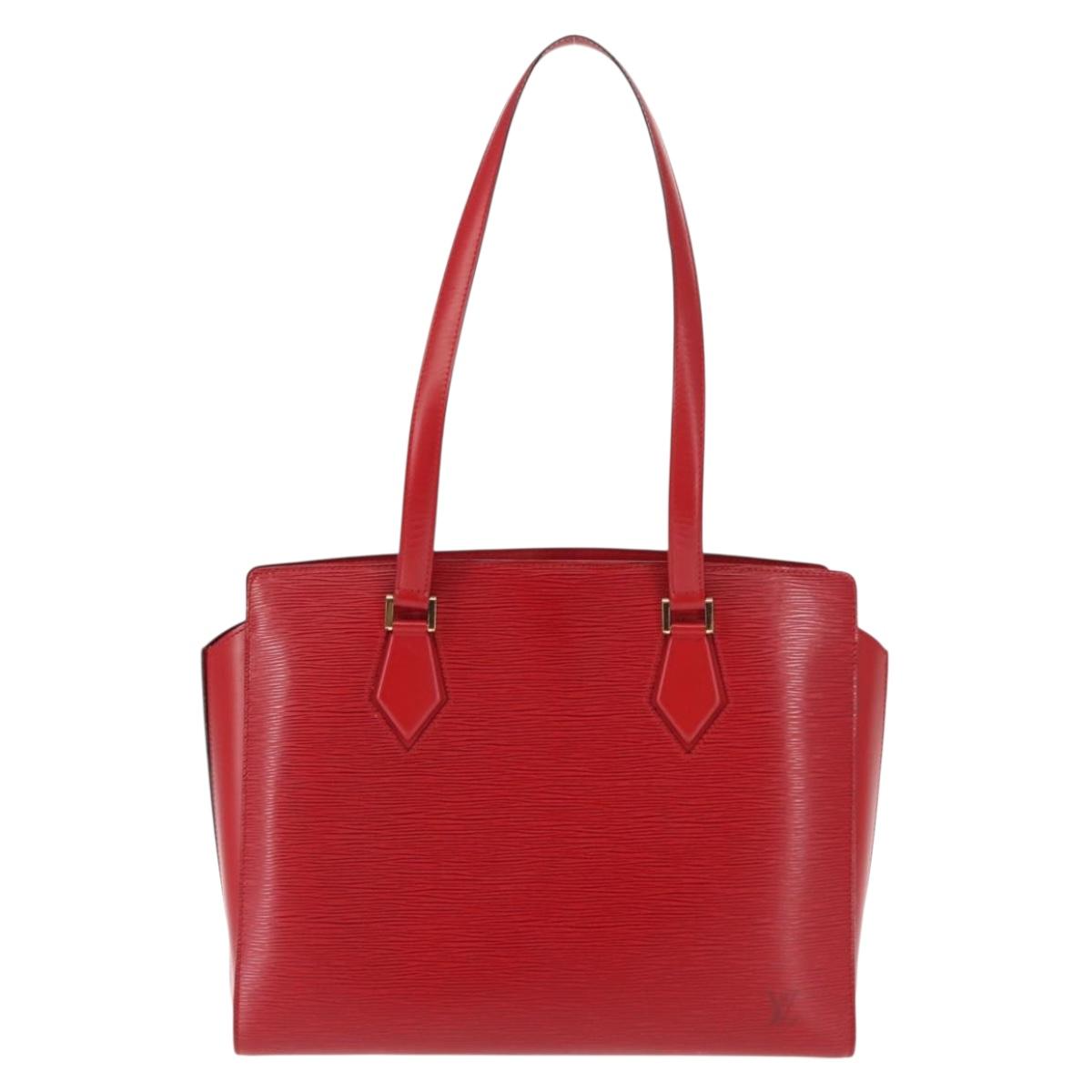 LOUIS VUITTON Epi Duplex Tote Bag Red M52427 LV Auth bs29794