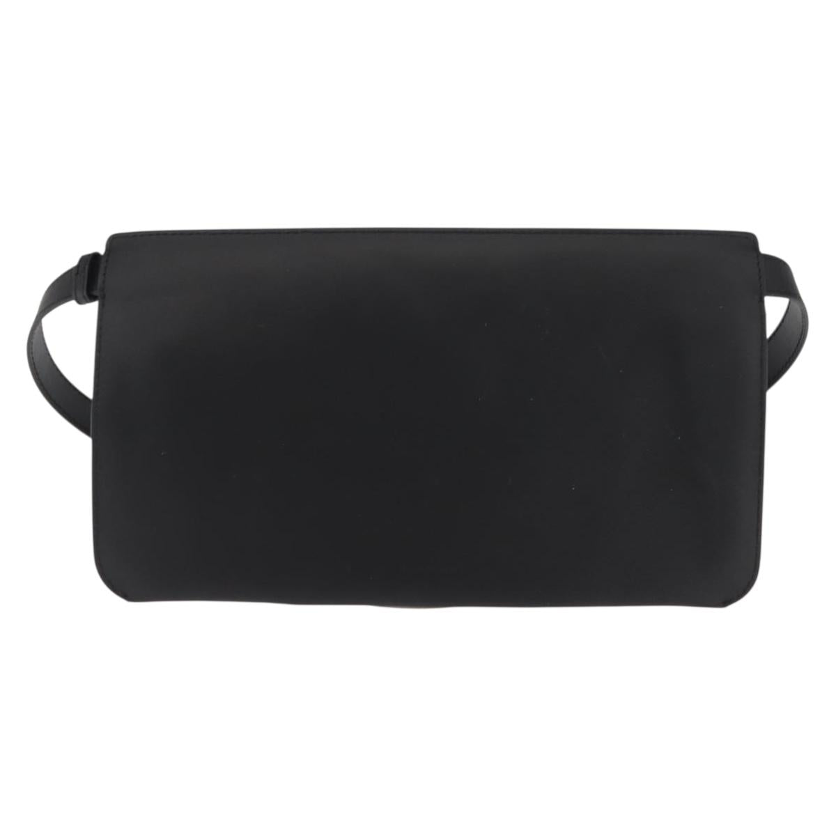 BURBERRY Waist Bag Leather Black Gold Auth bs29795