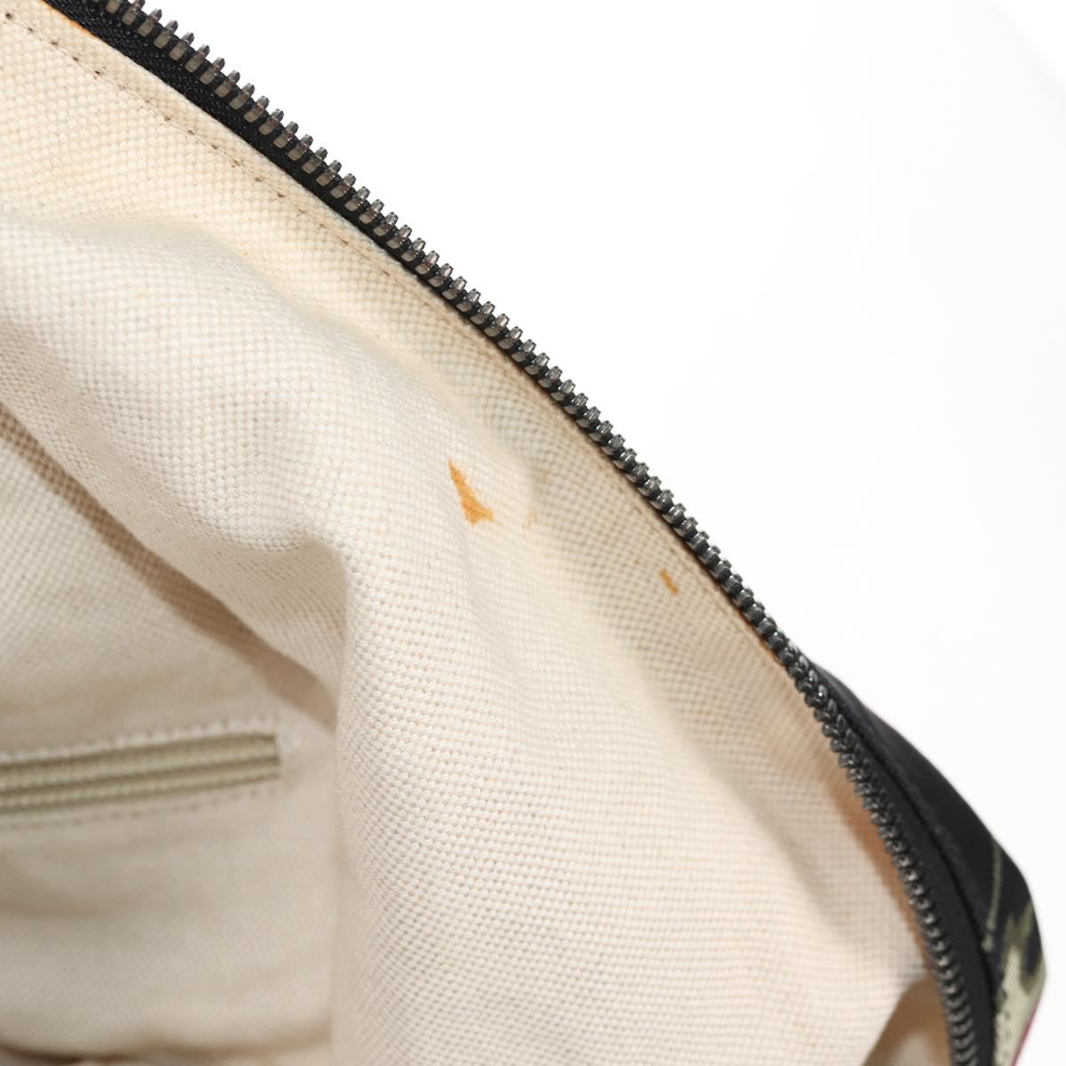 GUCCI flora Backpack Canvas Black Silver 353476 Auth bs29799