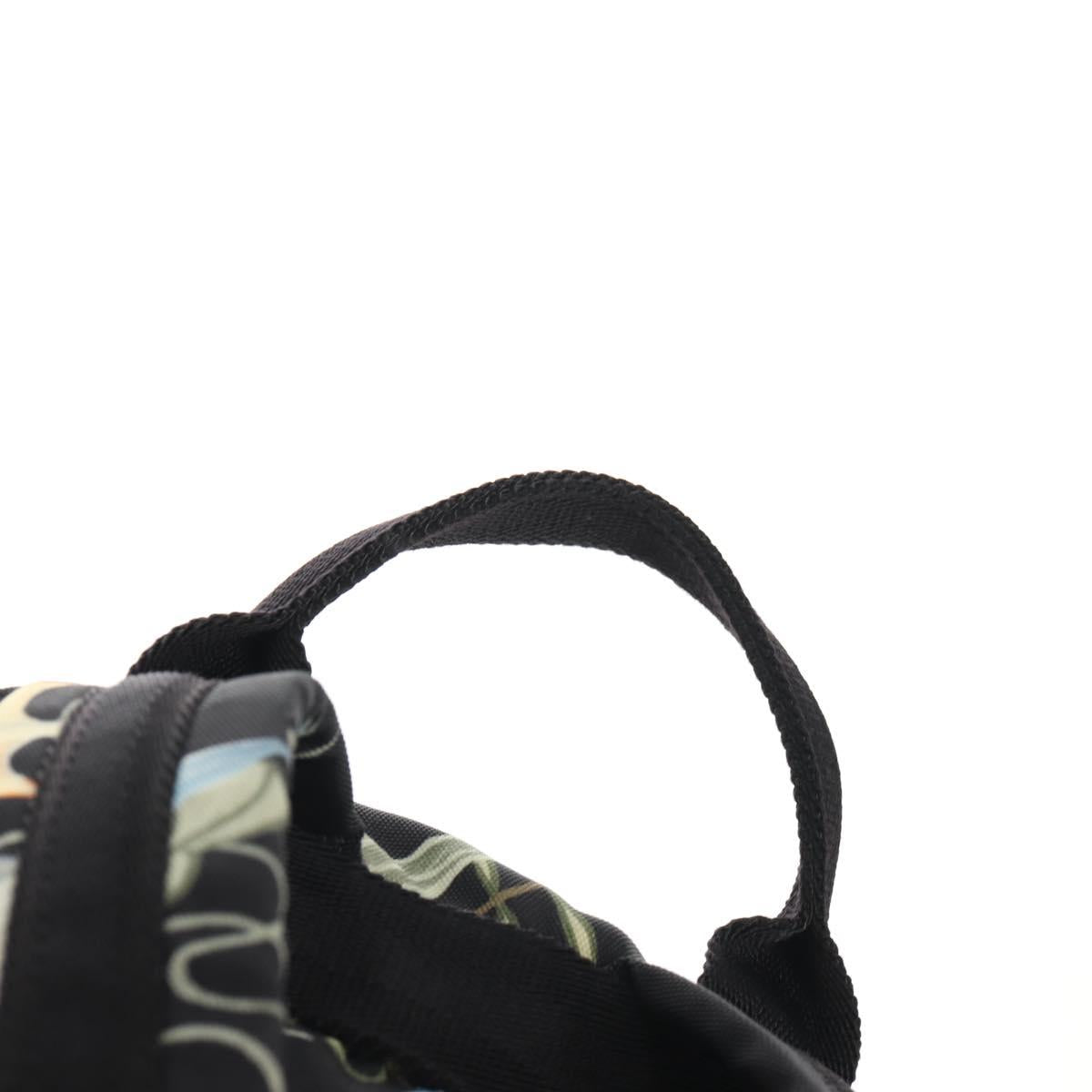 GUCCI flora Backpack Canvas Black Silver 353476 Auth bs29799