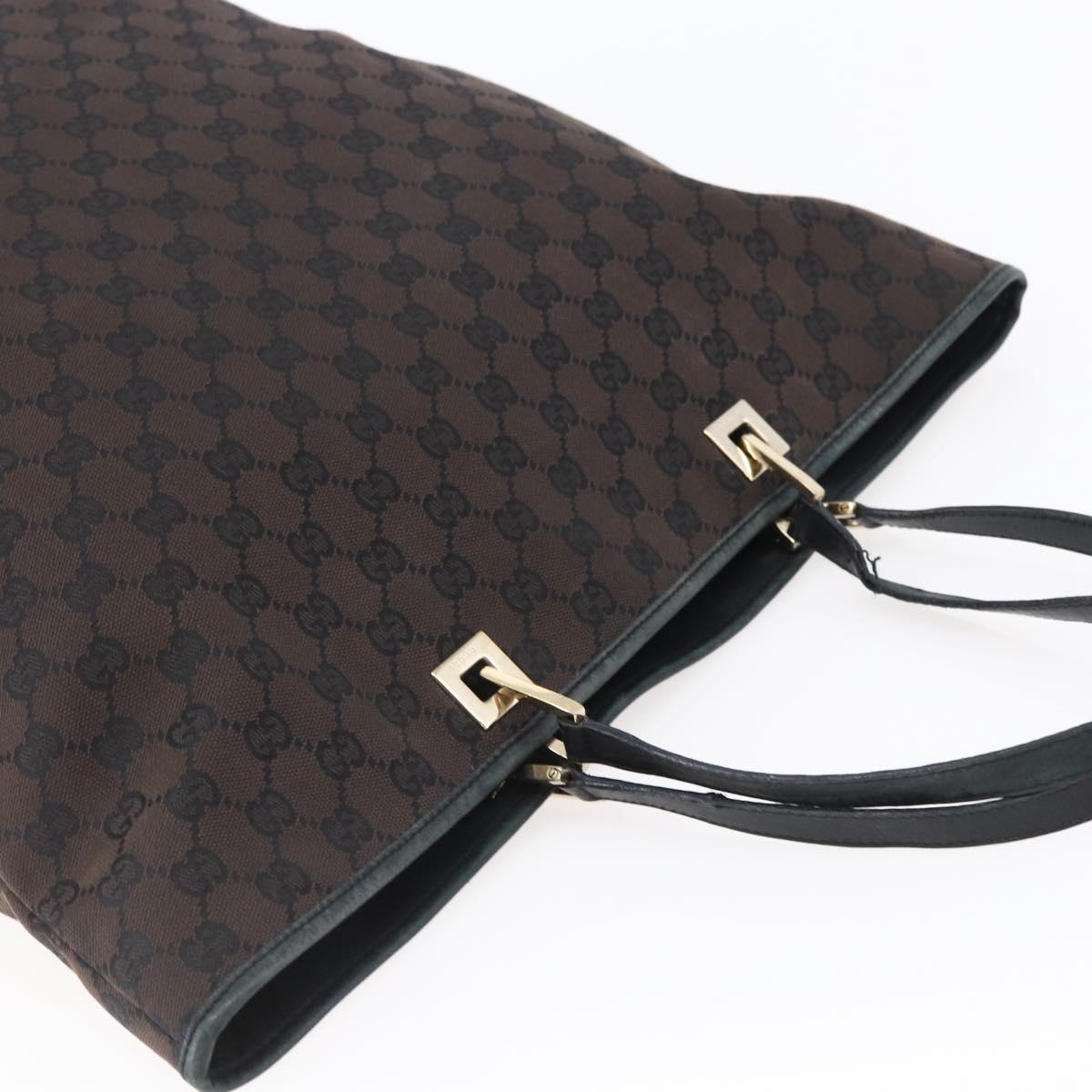 GUCCI GG Canvas Tote Bag Brown Gold 002 1099 Auth bs29801