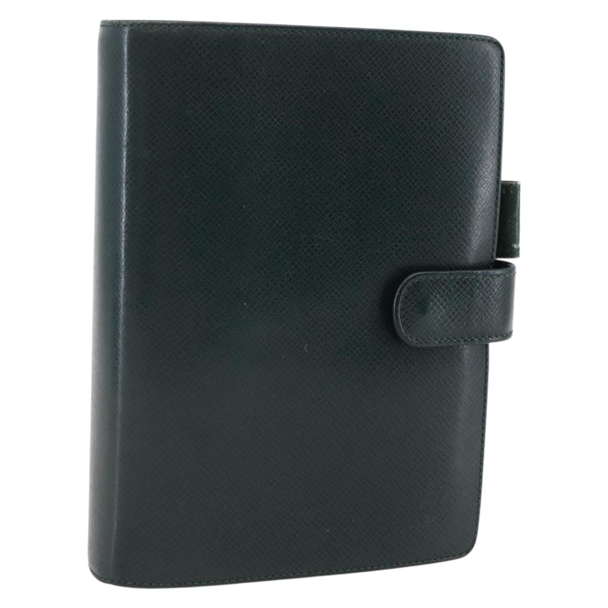 LOUIS VUITTON Taiga Agenda MM Day Planner Cover Epicea R20403 LV Auth bs29802