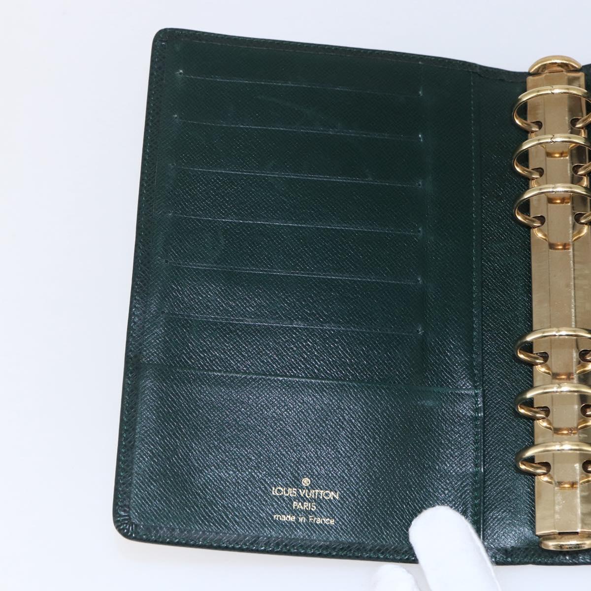 LOUIS VUITTON Taiga Agenda MM Day Planner Cover Epicea R20403 LV Auth bs29802