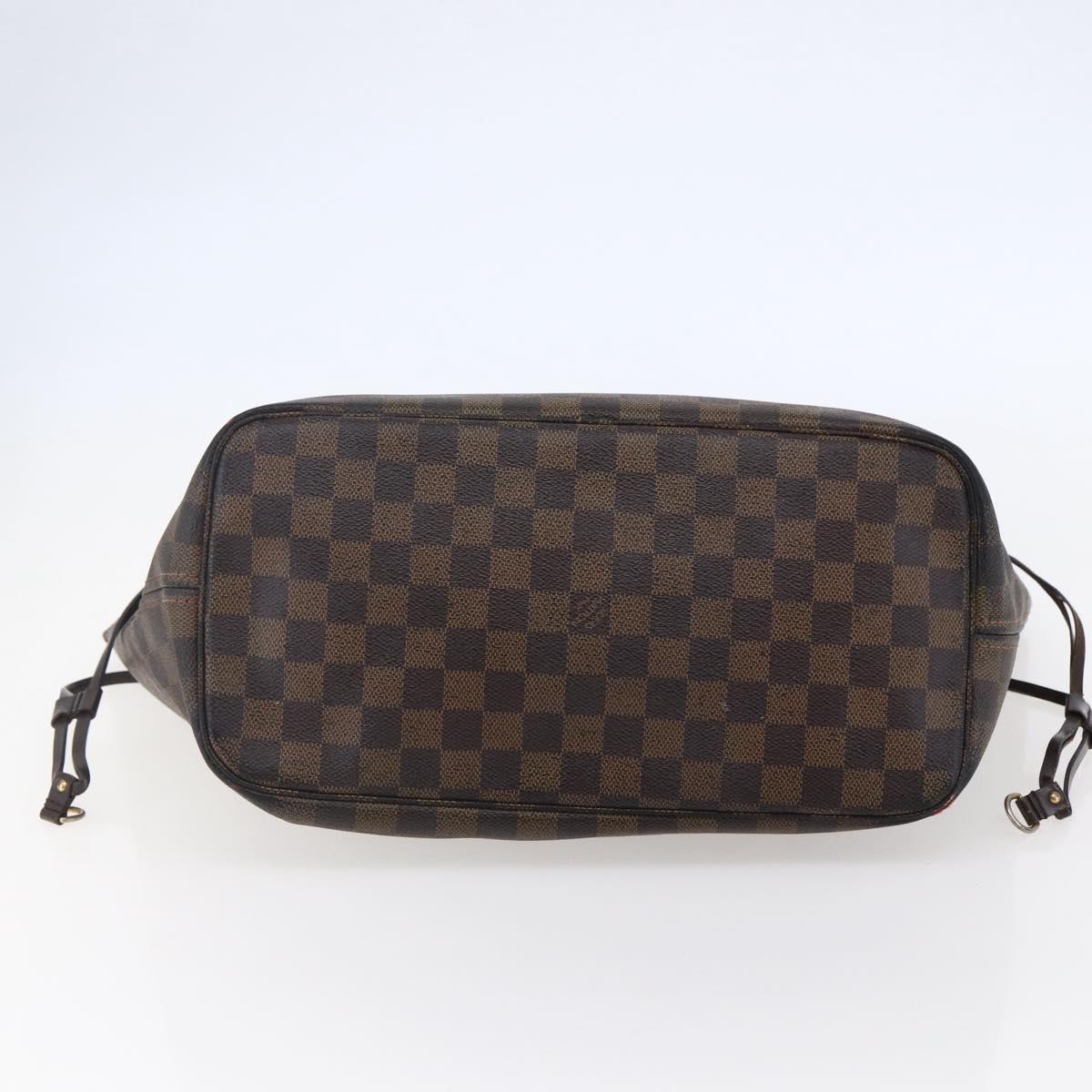 LOUIS VUITTON Damier Ebene Neverfull MM Tote Bag N51105 LV Auth bs29807