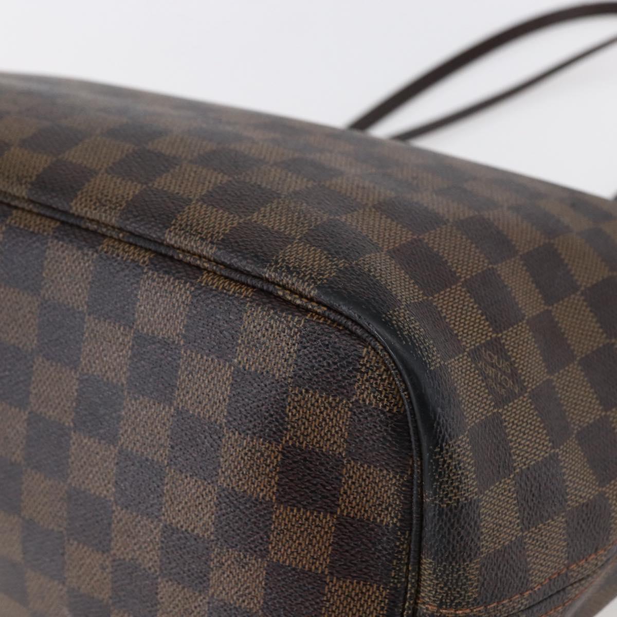 LOUIS VUITTON Damier Ebene Neverfull MM Tote Bag N51105 LV Auth bs29807