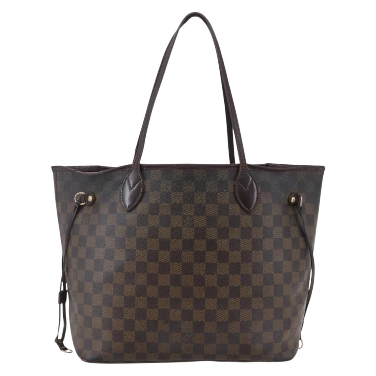 LOUIS VUITTON Damier Ebene Neverfull MM Tote Bag N51105 LV Auth bs29807