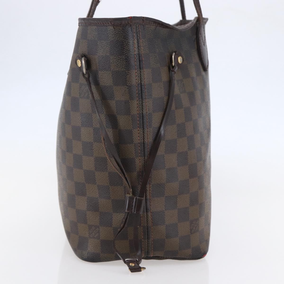 LOUIS VUITTON Damier Ebene Neverfull MM Tote Bag N51105 LV Auth bs29807