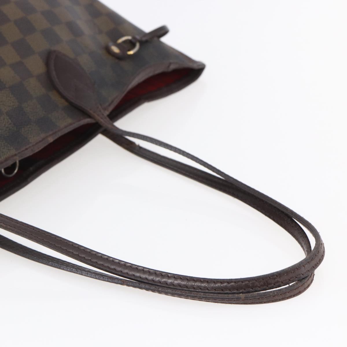LOUIS VUITTON Damier Ebene Neverfull MM Tote Bag N51105 LV Auth bs29807