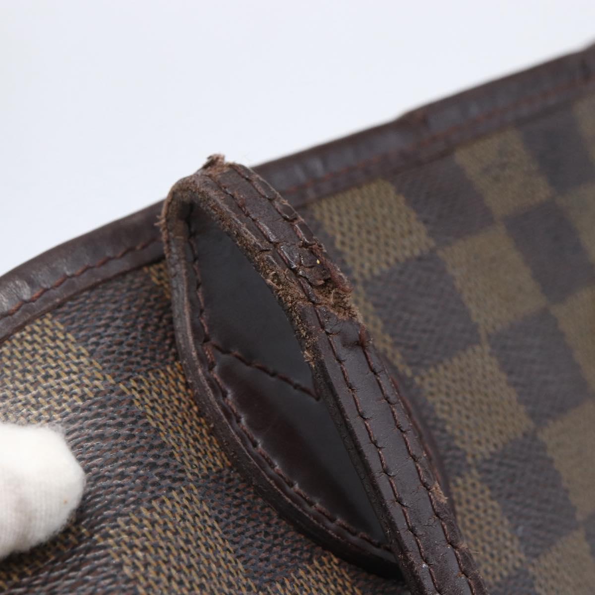 LOUIS VUITTON Damier Ebene Neverfull MM Tote Bag N51105 LV Auth bs29807