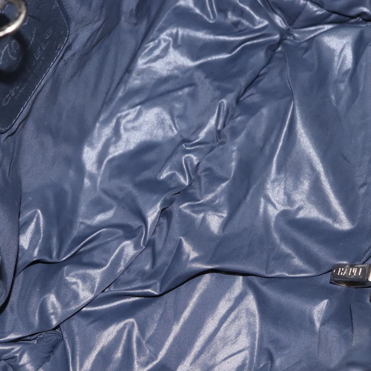 CHANEL Coco Cocoon Hand Bag Nylon Black Silver CC Auth bs29815