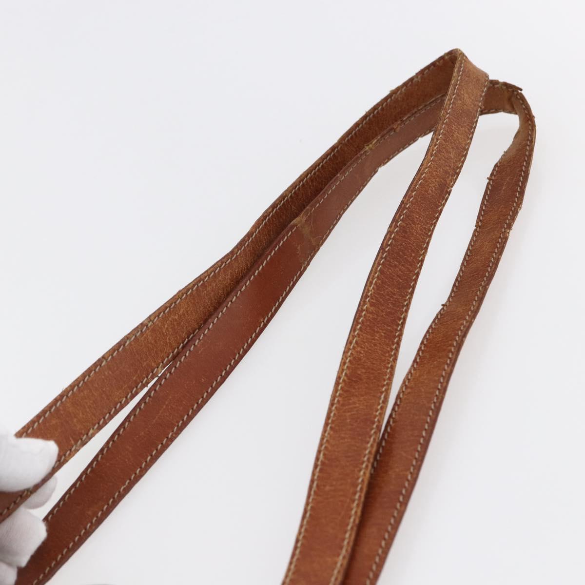 CELINE Macadam Canvas Tote Bag PVC Leather Brown Gold Auth bs29819