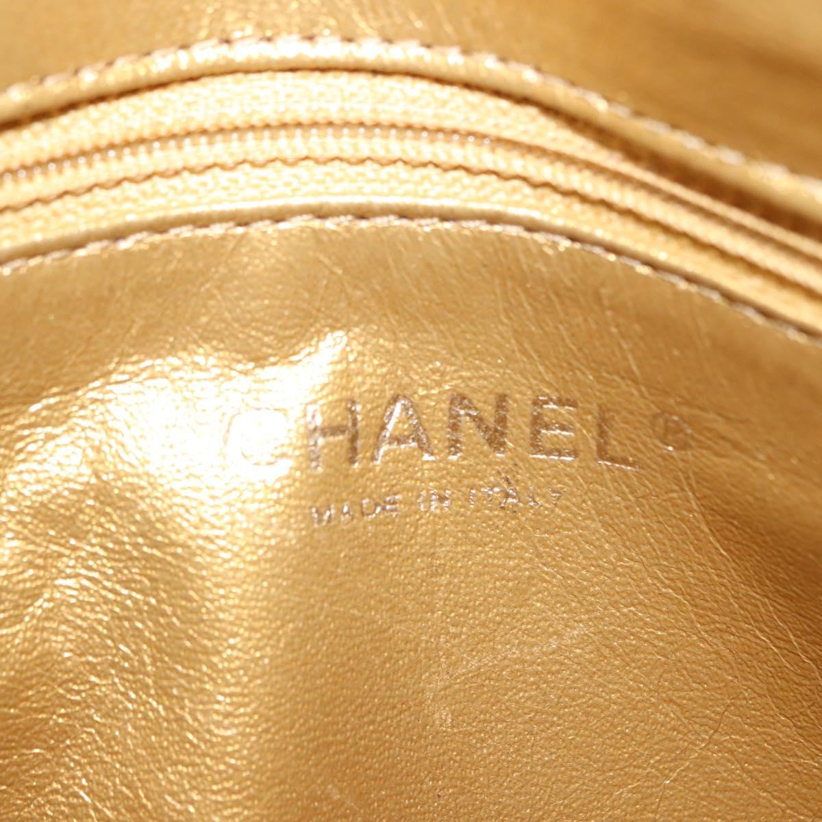 CHANEL Chain Shoulder Bag Enamel Gold CC Auth bs29830