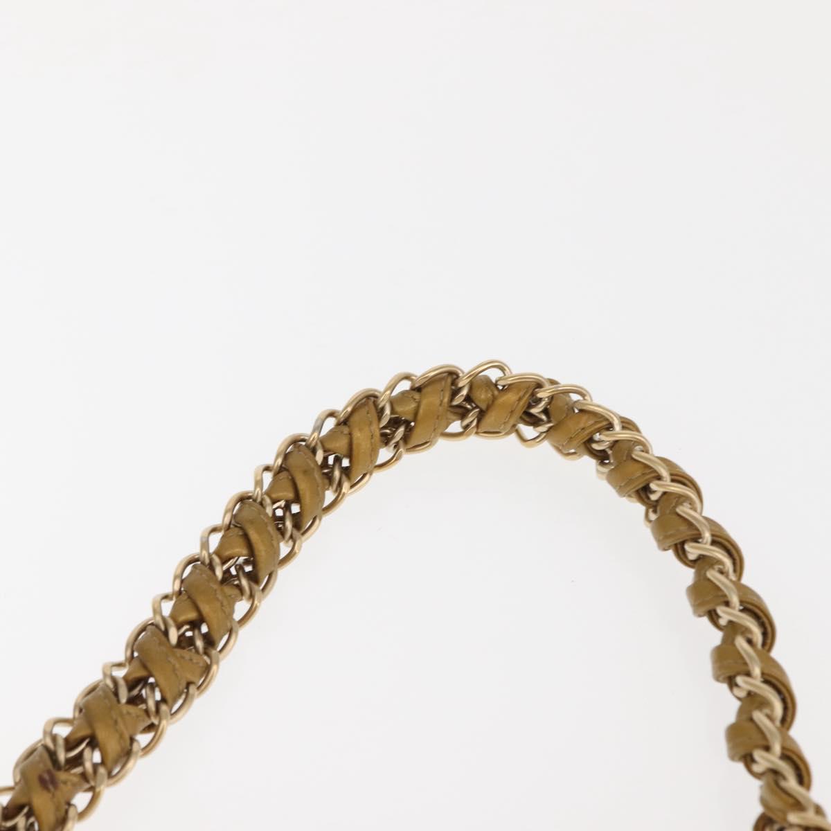 CHANEL Chain Shoulder Bag Enamel Gold CC Auth bs29830