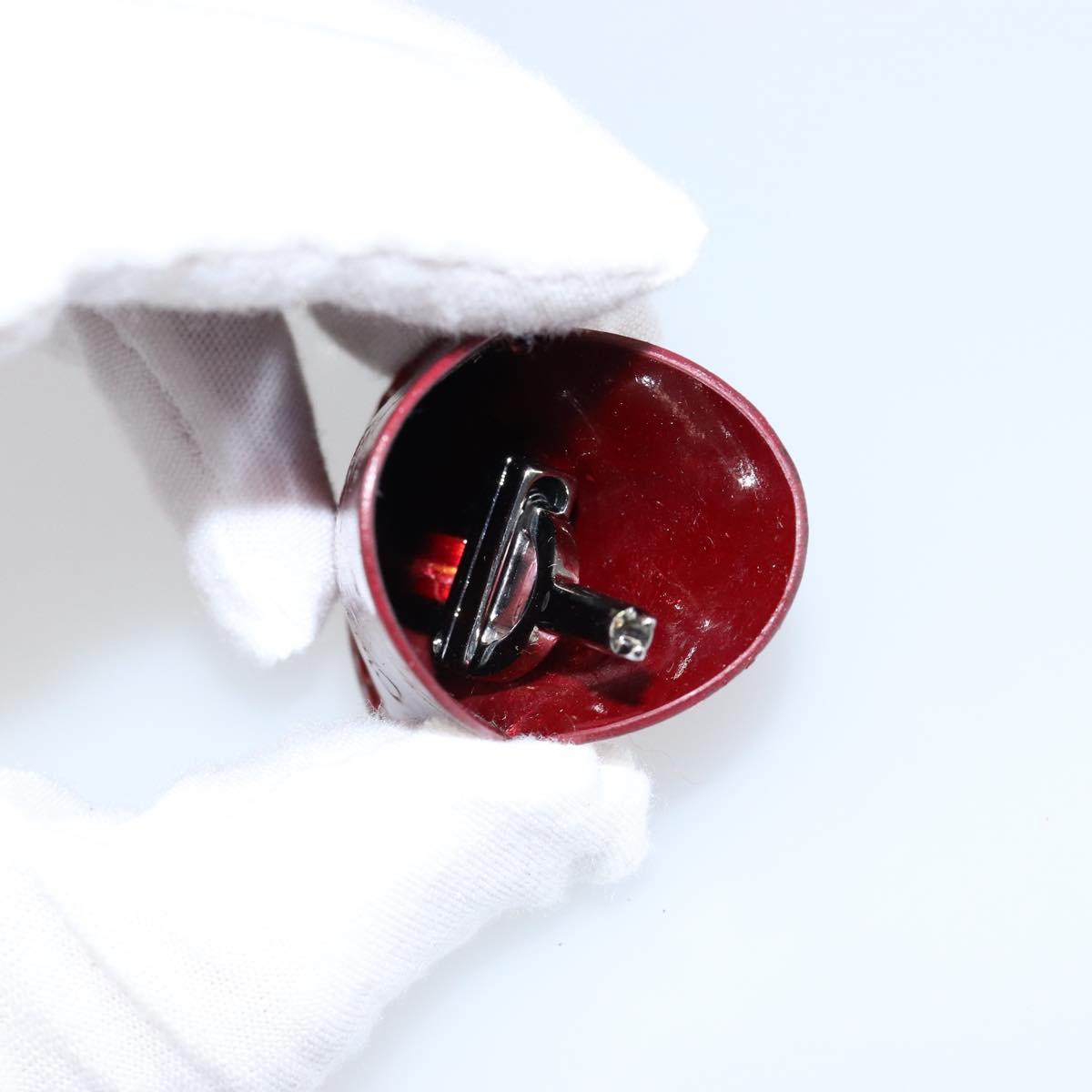 Christian Dior Trotter Canvas Maris Pearl Bag Patent leather Red Auth bs29834