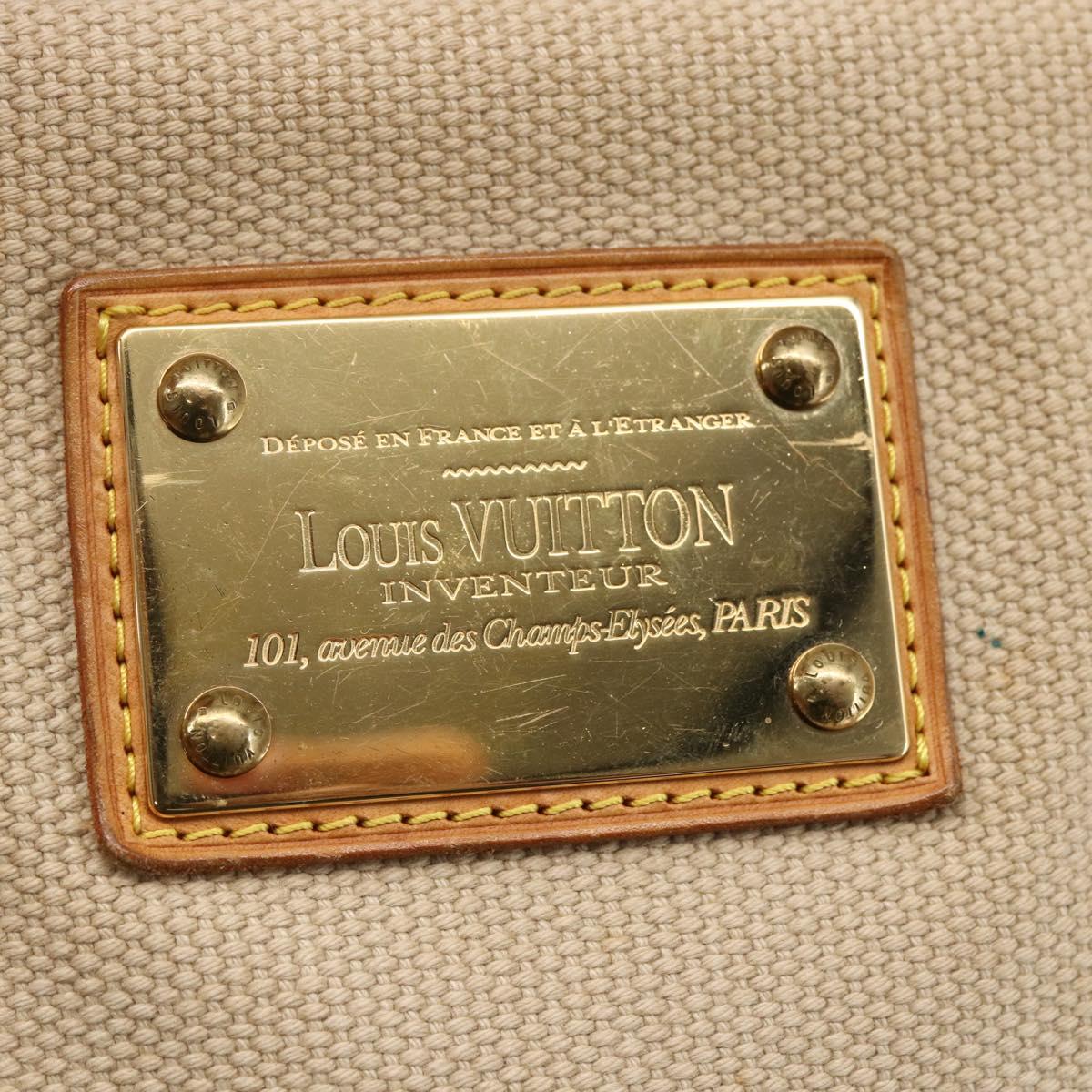 LOUIS VUITTON Antigua Cabas MM Tote Bag Canvas Beige Red M40035 LV Auth bs29841