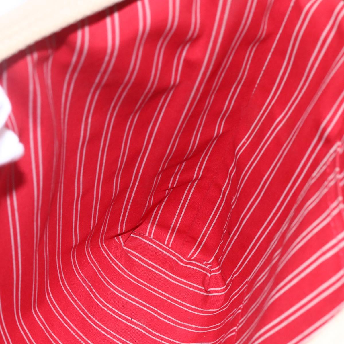 LOUIS VUITTON Antigua Cabas MM Tote Bag Canvas Beige Red M40035 LV Auth bs29841