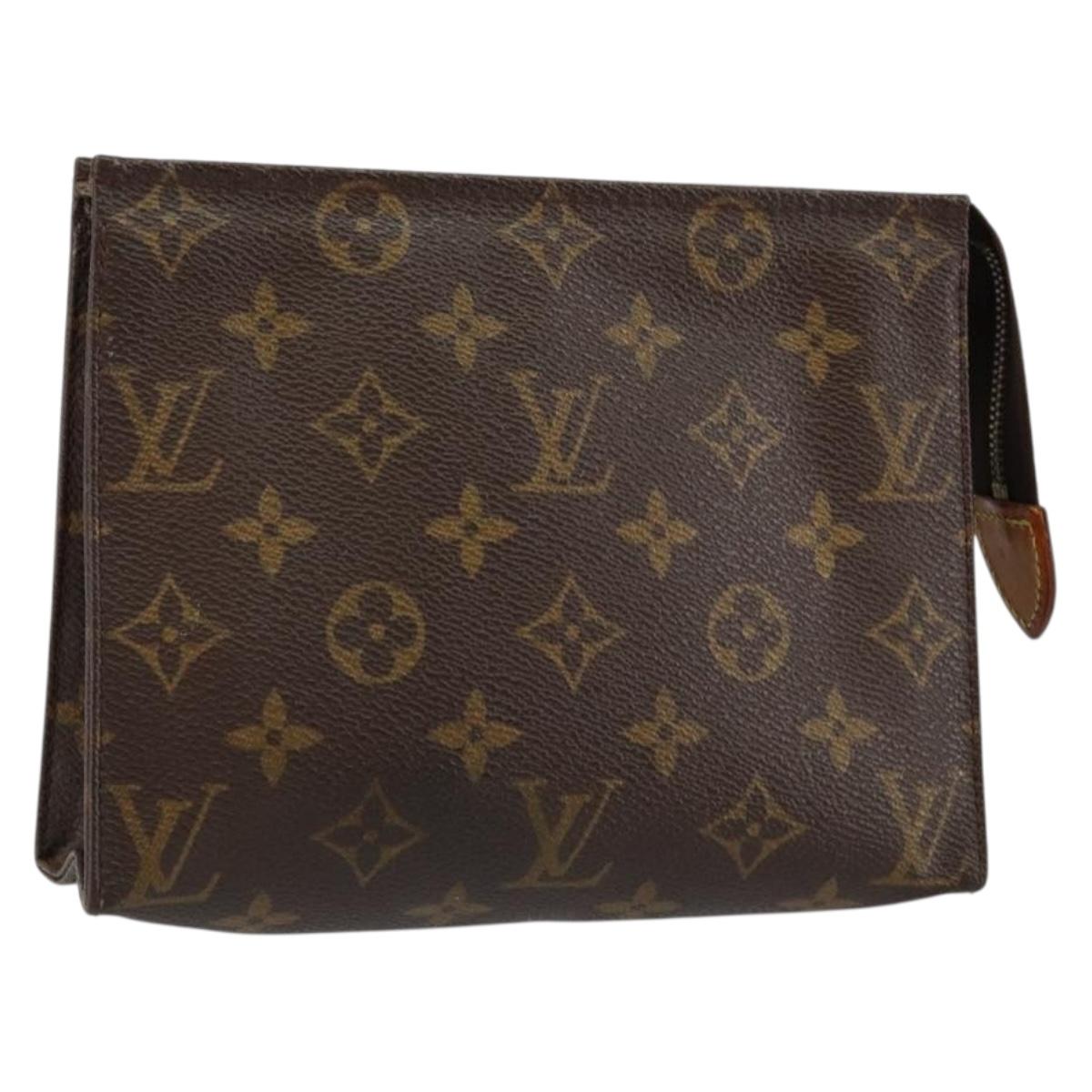 LOUIS VUITTON Monogram Poche Toilette 19 Pouch M47544 LV Auth bs29845