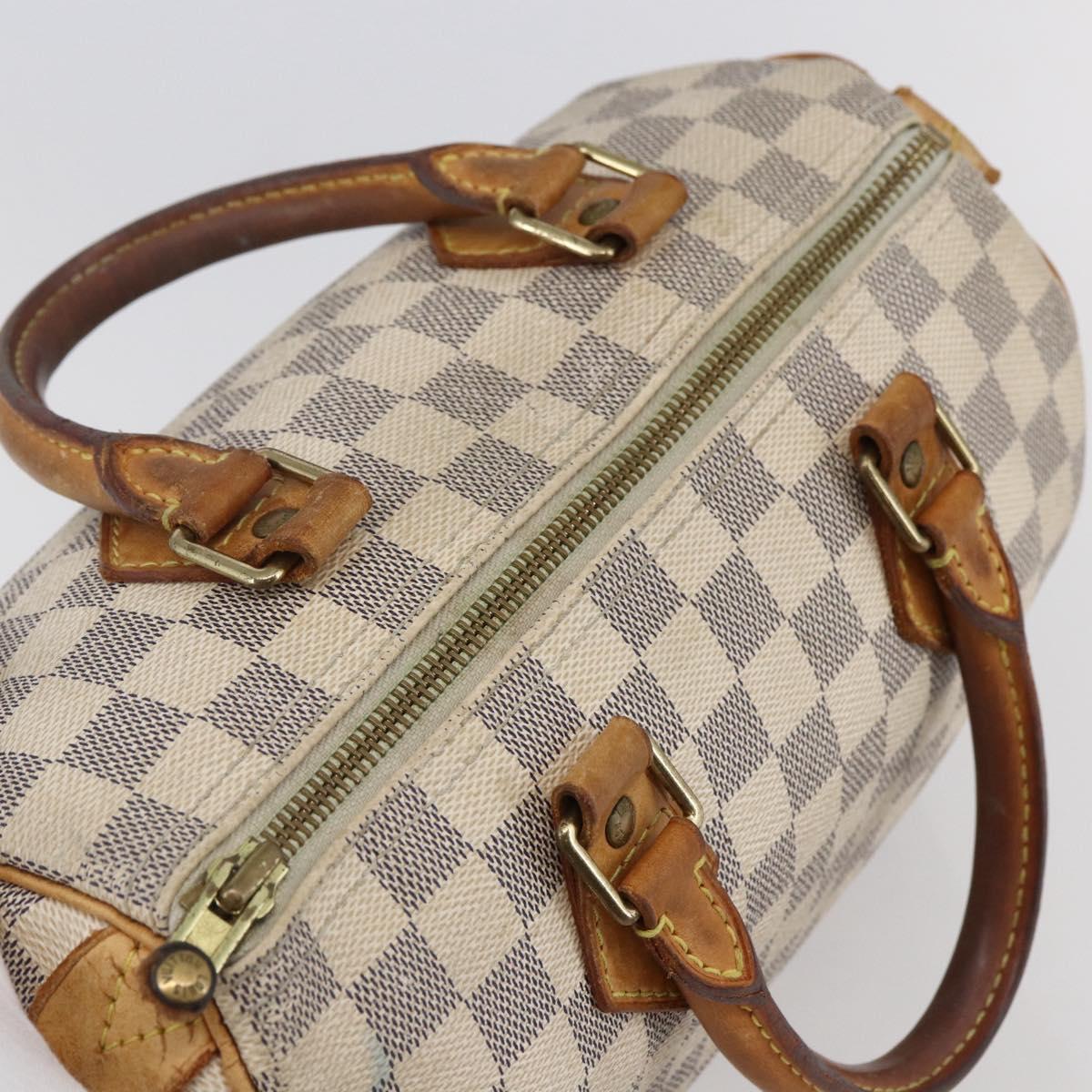LOUIS VUITTON Damier Azur Speedy 25 Hand Bag N41534 LV Auth bs29847