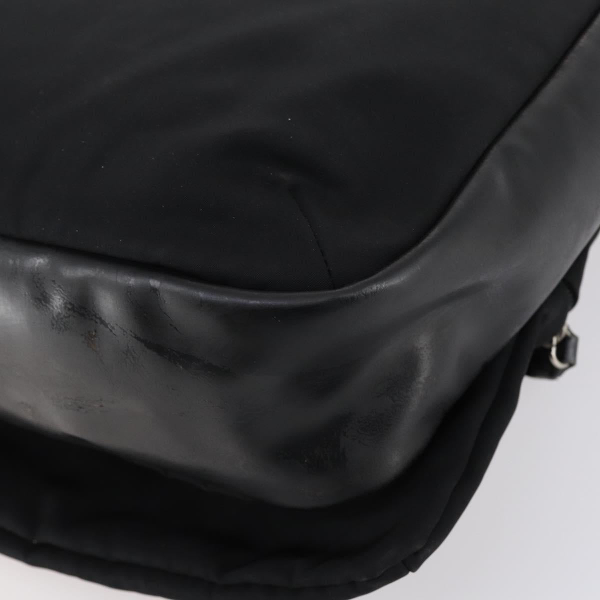 CHANEL Sports Shoulder Bag Nylon Black CC Auth bs29848