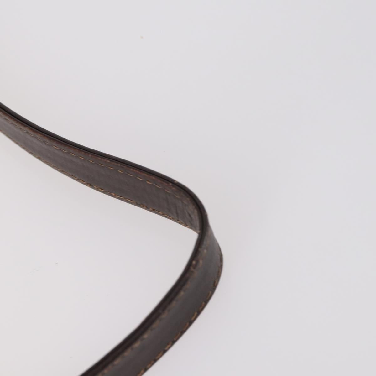 CELINE C Macadam Canvas Shoulder Bag Enamel 3Set Brown Black beige Auth bs29851