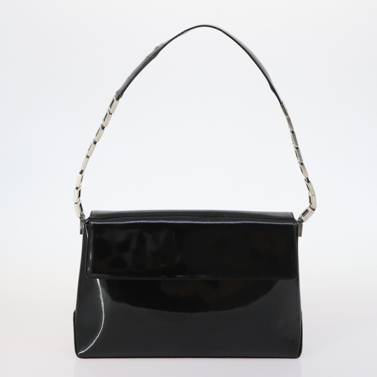 CELINE C Macadam Canvas Shoulder Bag Enamel 3Set Brown Black beige Auth bs29851