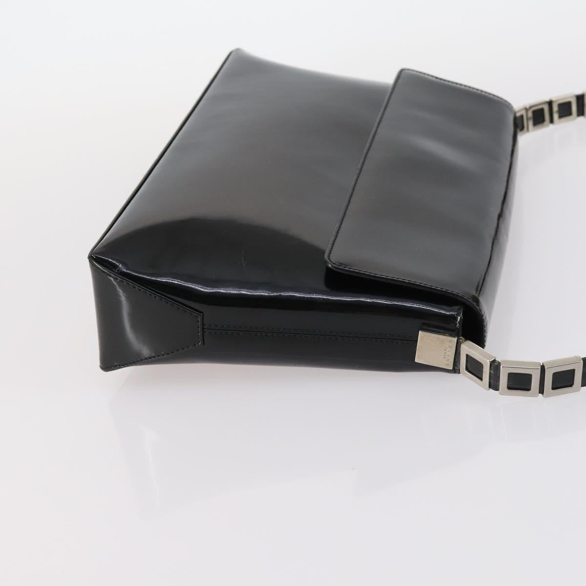 CELINE C Macadam Canvas Shoulder Bag Enamel 3Set Brown Black beige Auth bs29851