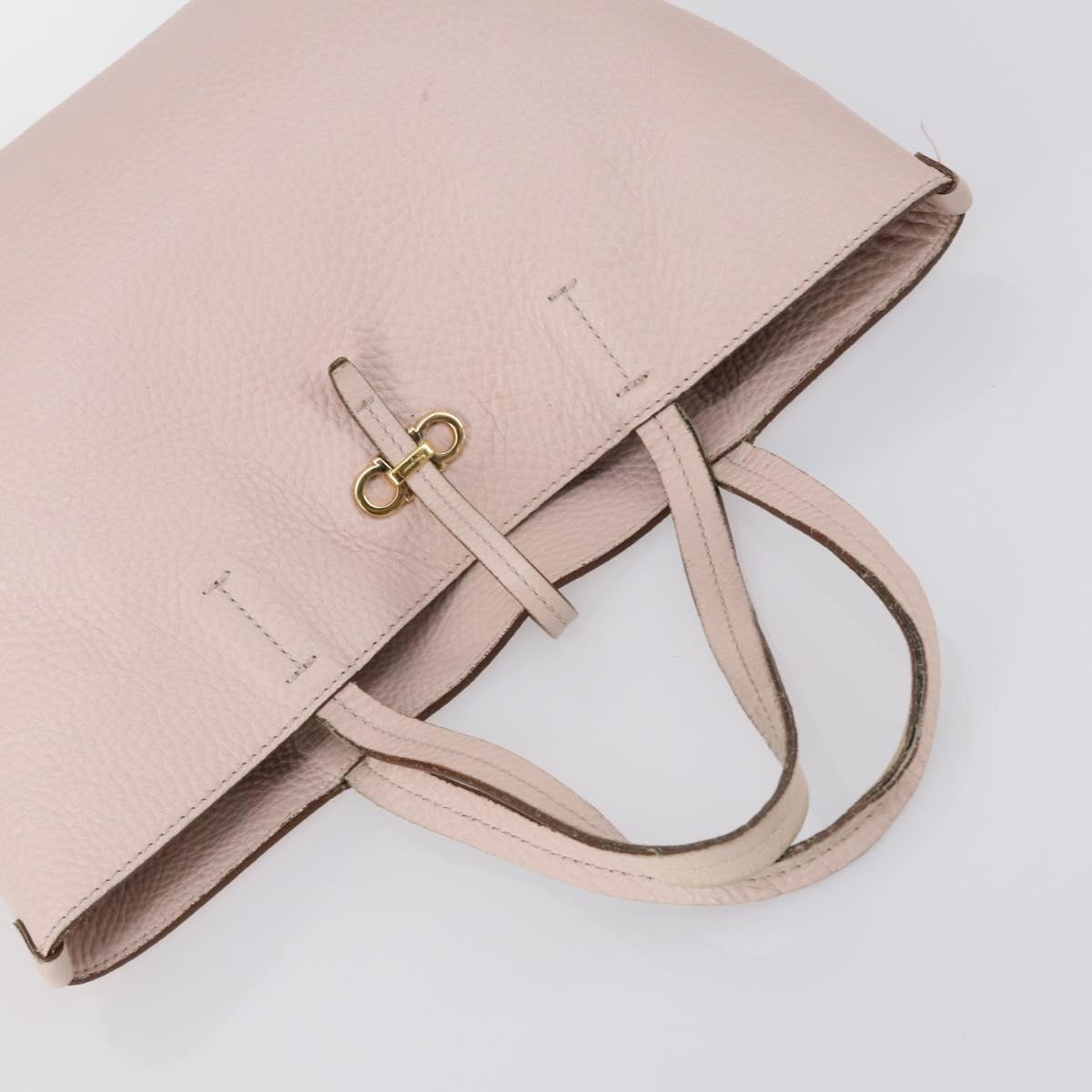 Salvatore Ferragamo Bag Enamel Leather Nylon 5Set Black Khaki pink Auth bs29853