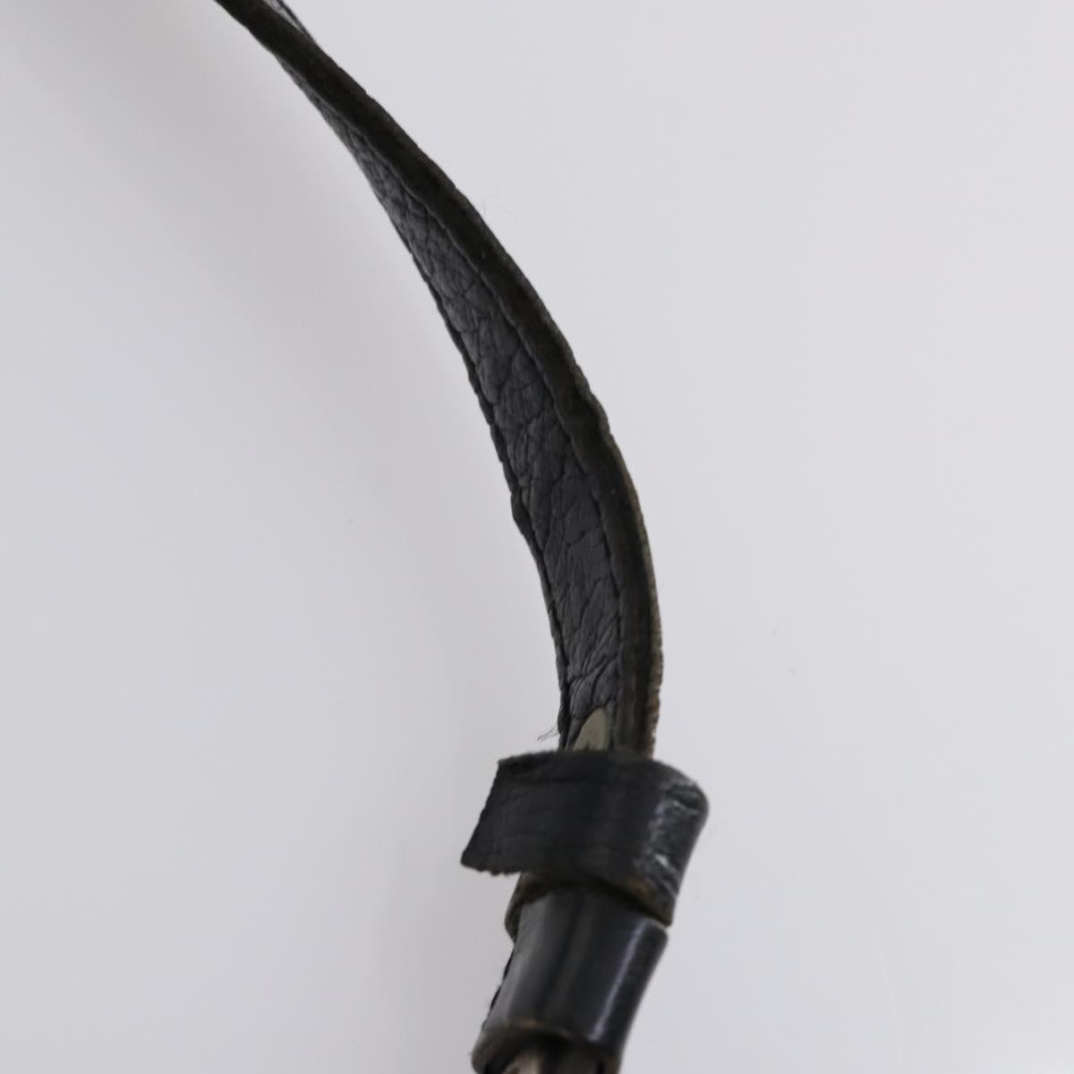 SAINT LAURENT Hand Bag Leather nylon 5Set Silver Black Ivory Auth bs29856