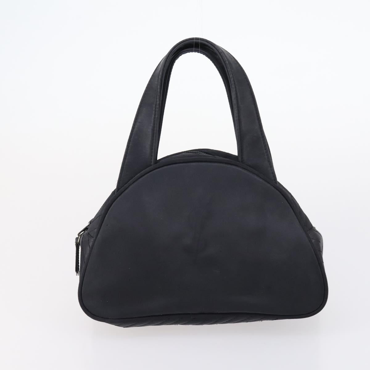 SAINT LAURENT Hand Bag Leather nylon 5Set Silver Black Ivory Auth bs29856