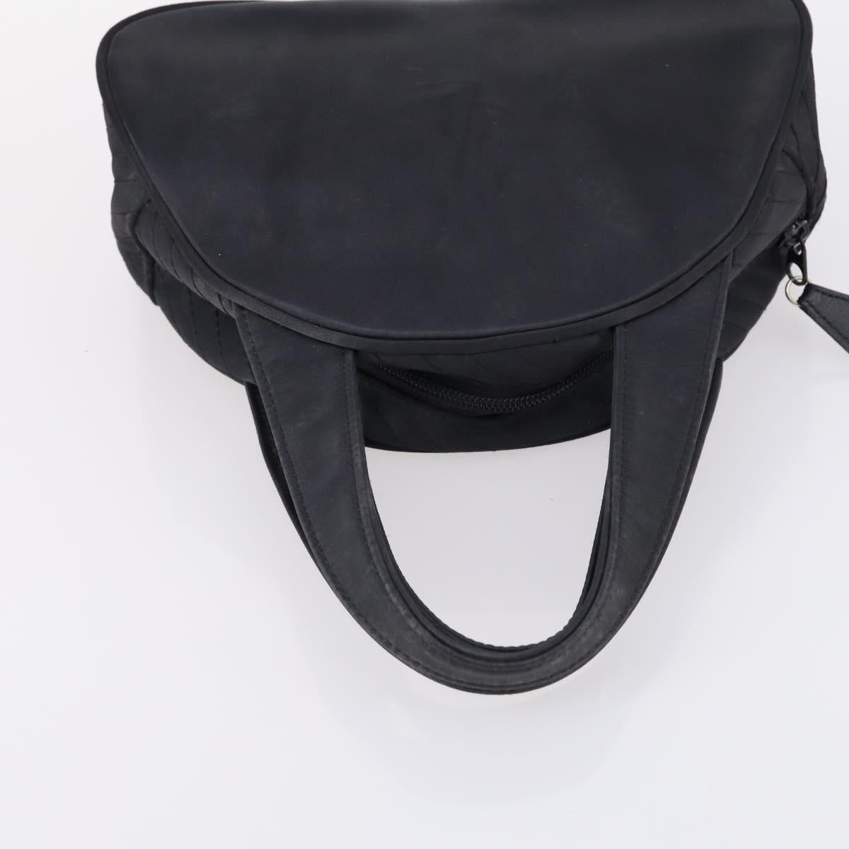 SAINT LAURENT Hand Bag Leather nylon 5Set Silver Black Ivory Auth bs29856