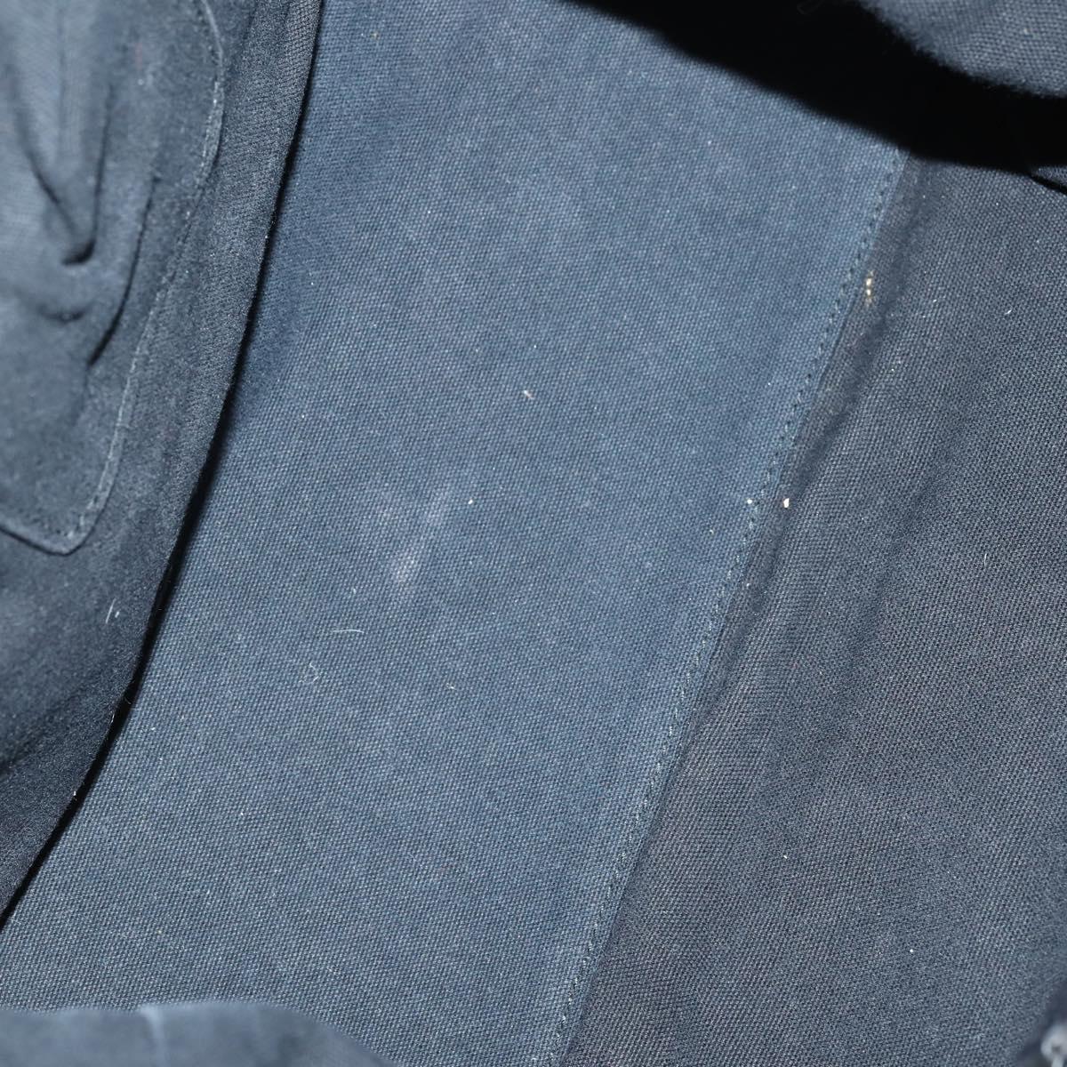 SAINT LAURENT Hand Bag Leather nylon 5Set Silver Black Ivory Auth bs29856