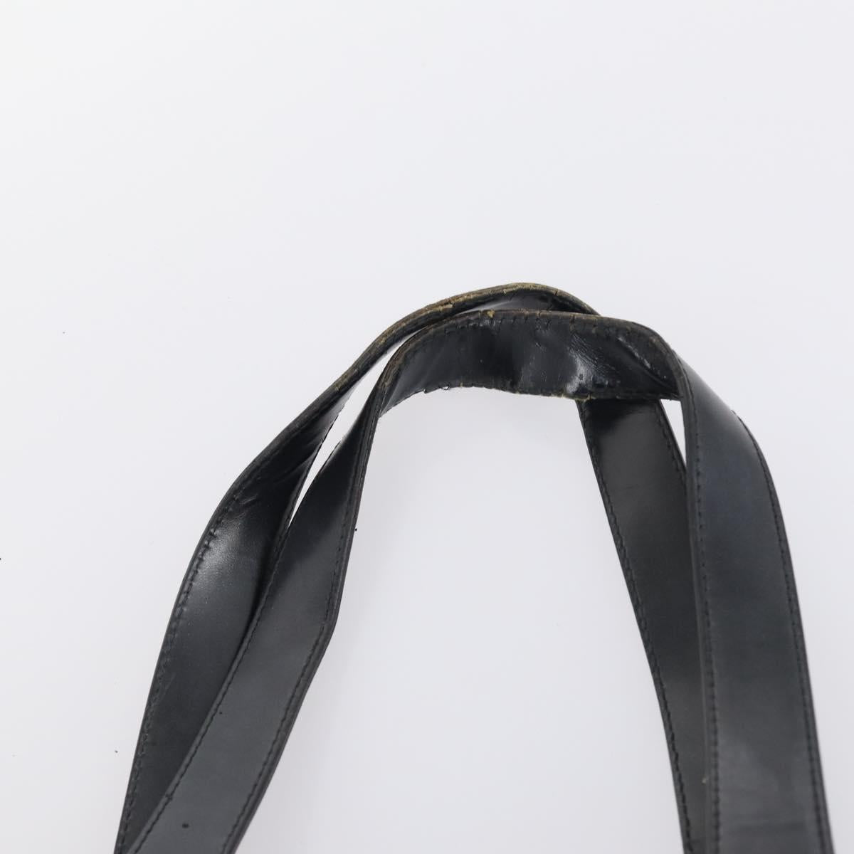 CHANEL Hand Bag Leather Nylon 5Set Black Navy CC Auth bs29857