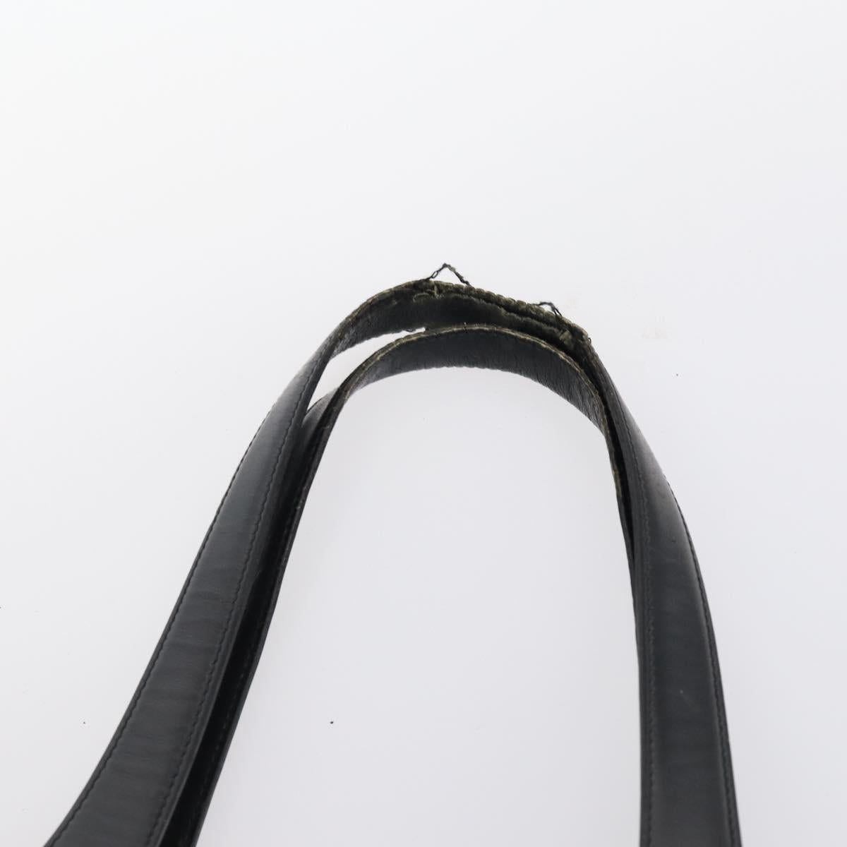 CHANEL Hand Bag Leather Nylon 5Set Black Navy CC Auth bs29857