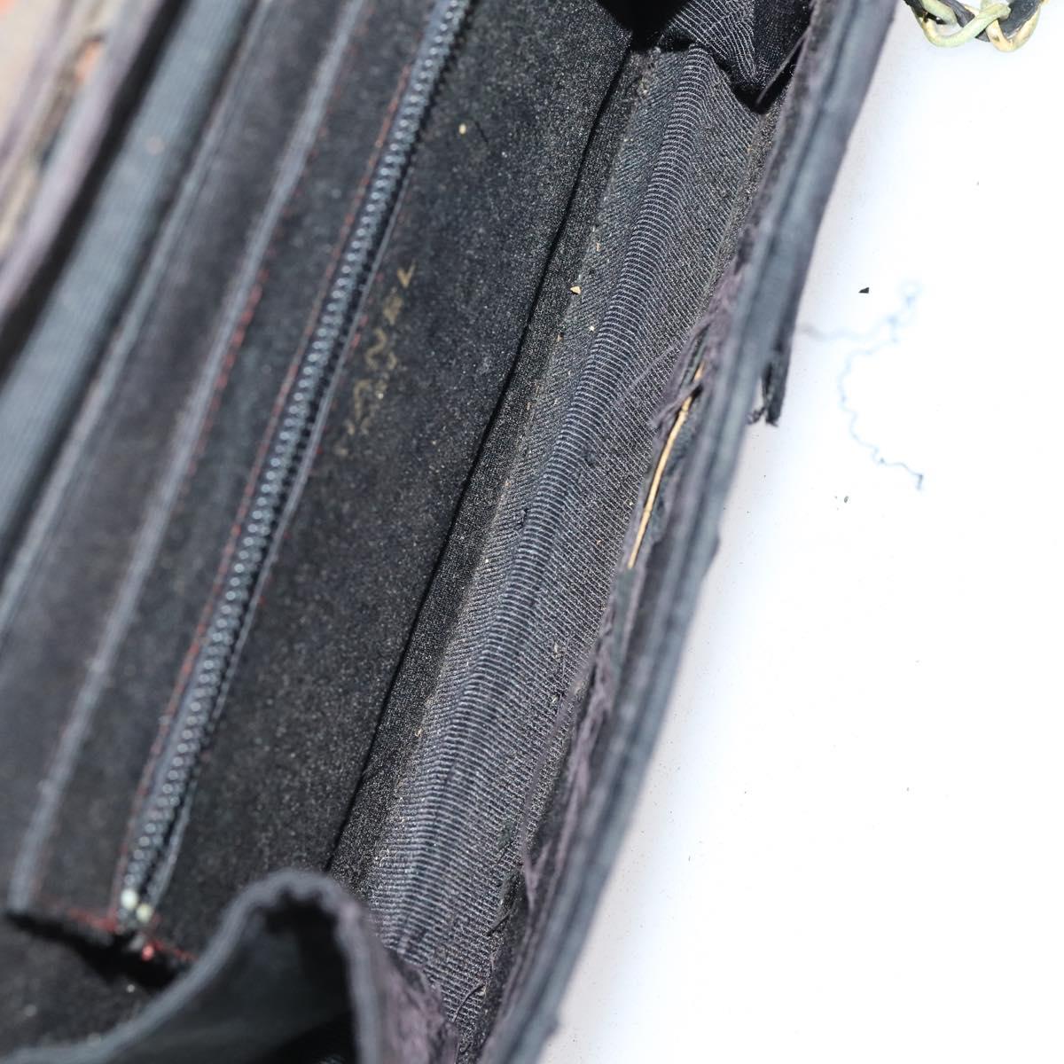 CHANEL Hand Bag Leather Nylon 5Set Black Navy CC Auth bs29857