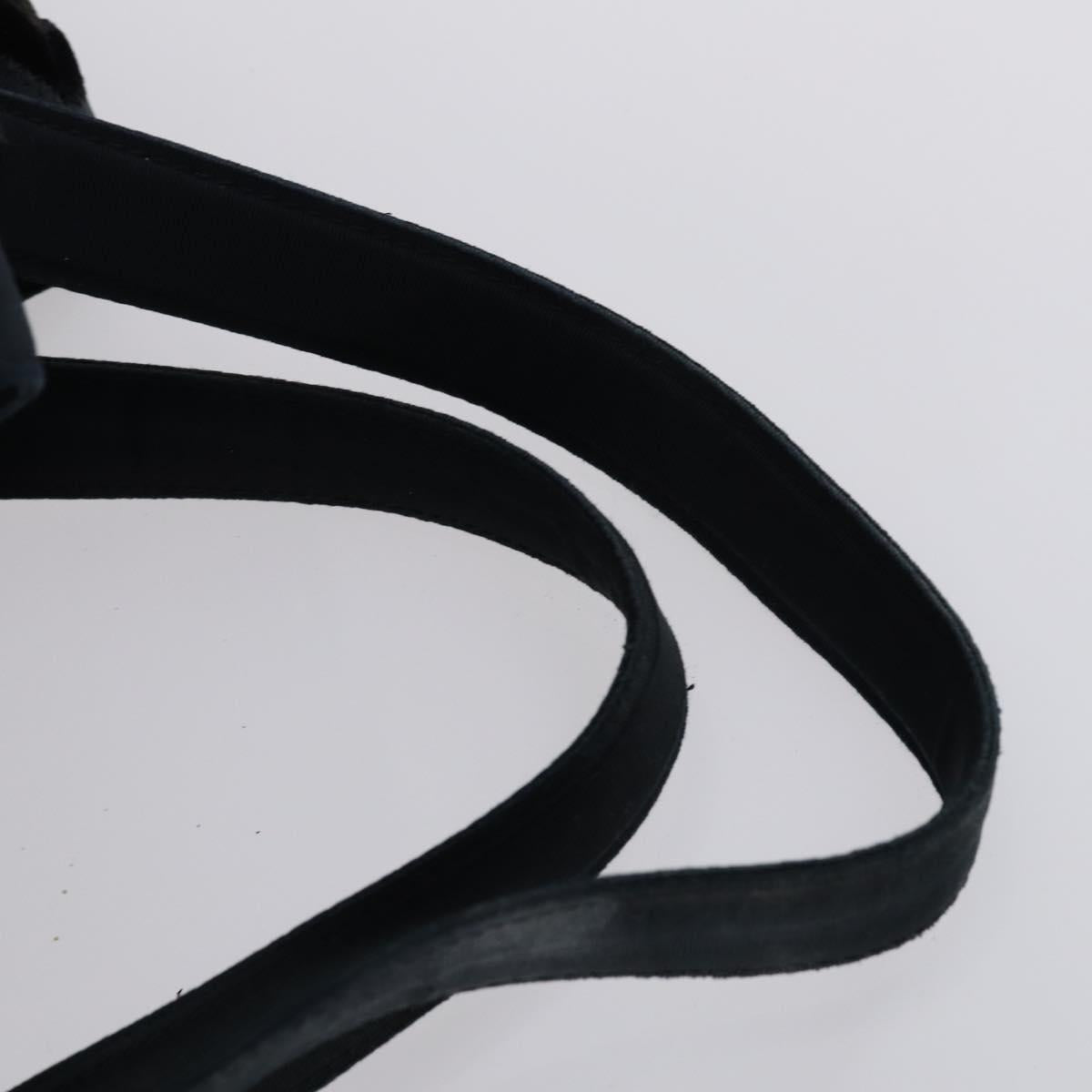 CHANEL Hand Bag Leather Nylon 5Set Black Navy CC Auth bs29857