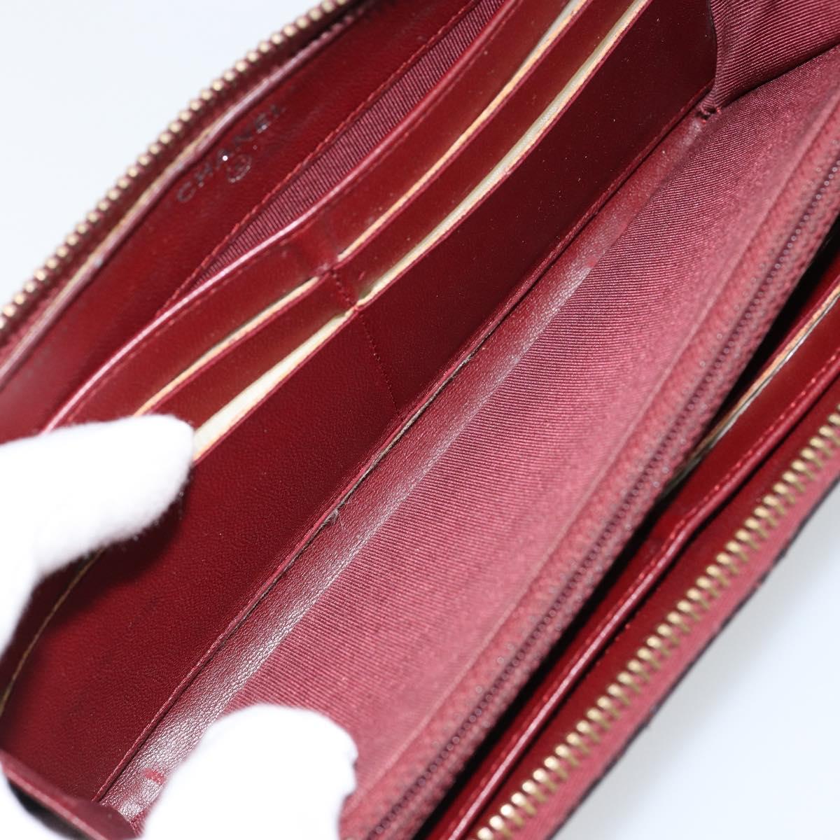 CHANEL Matelasse Wallet Leather Black Silver CC Auth bs29859