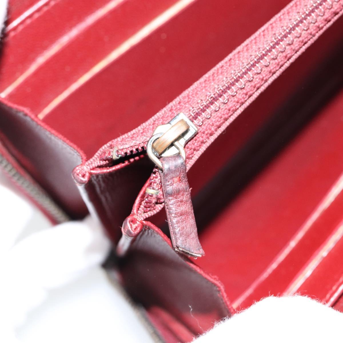 CHANEL Matelasse Wallet Leather Black Silver CC Auth bs29859